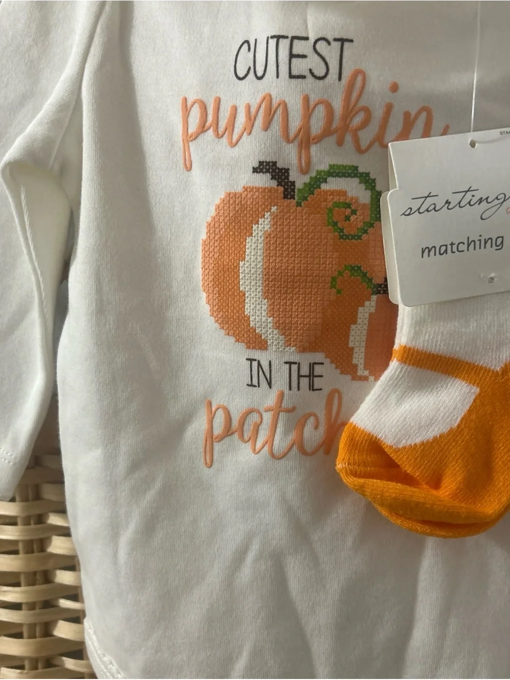 NWT Starting Out Girls 6 Mo 4 Piece Set Cutest Pumpkin In The Patch